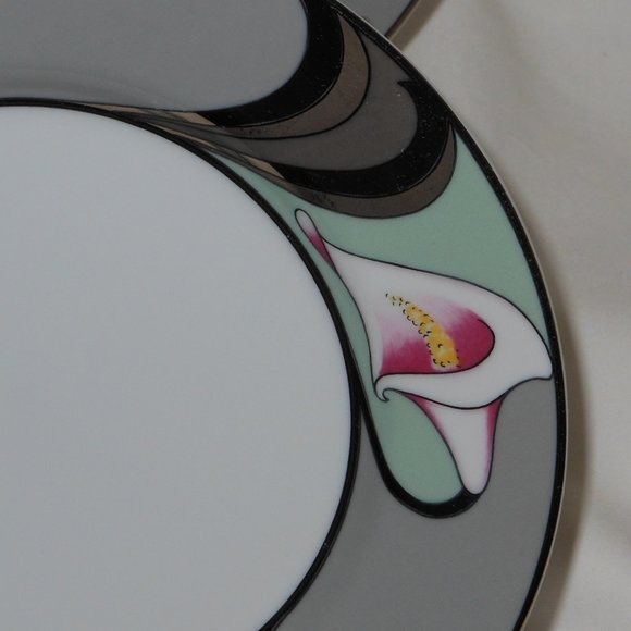 4 beautiful side plates, FITZ AND  FLOYD Japan, Lis de Platine - Picture 4 of 5